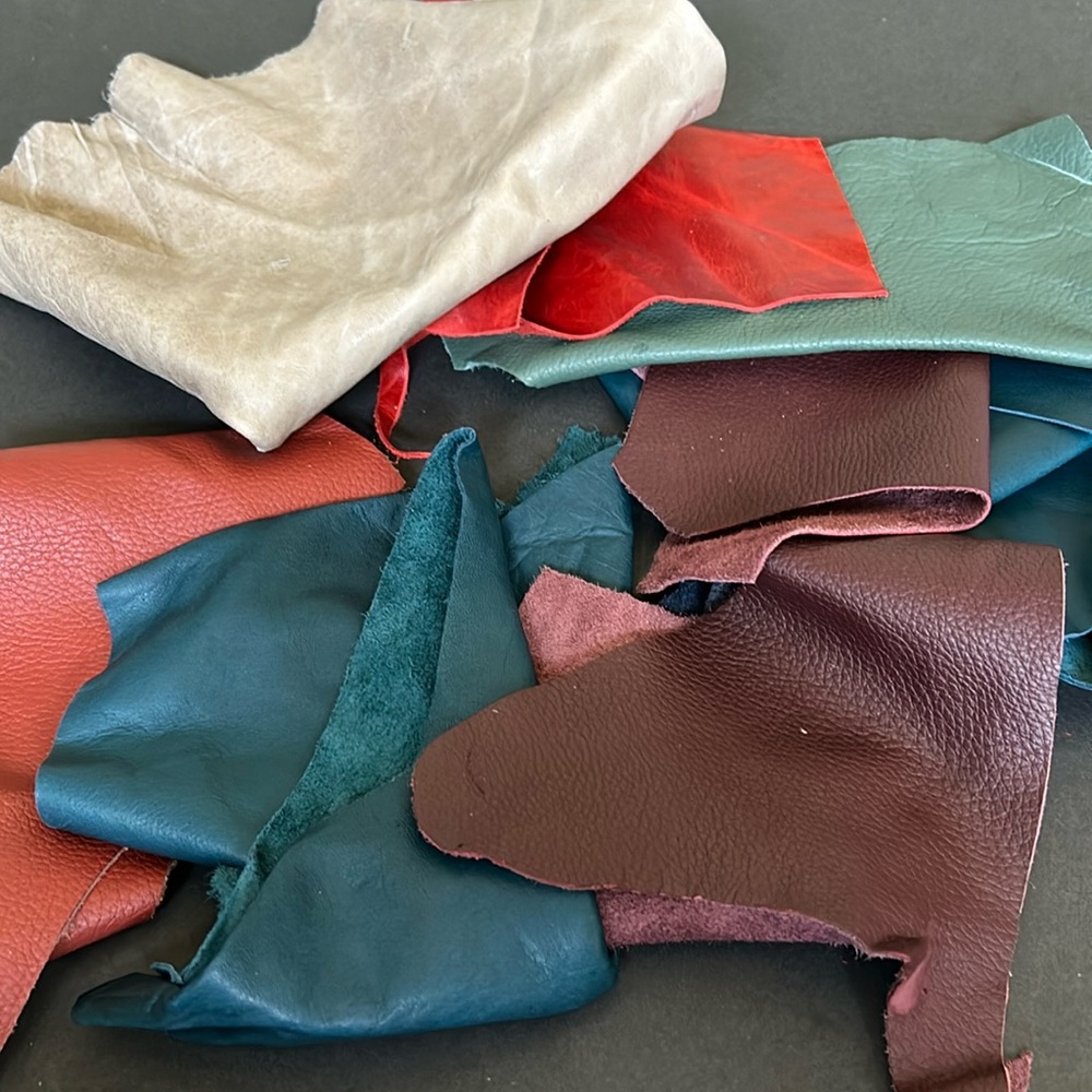 # 15  - Leather remnants pieces perfect for crafting